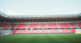 blick ins stadion tribüne und event setup Janne Kern, Film, Fotografie, Filmproduktion, Freiburg, Basel, Lörrach
