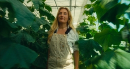 Frau läuft durch Gurkenplantage im Garten Janne Kern, Film, Fotografie, Filmproduktion, Freiburg, Basel, Lörrach